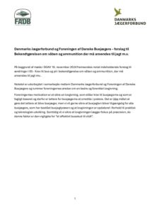 241203 lta Danmarks Jægerforbund og Foreningen af Danske Buejægere FINAL FADB 241203 lta Danmarks Jaegerforbund og Foreningen af Danske Buejaegere FINAL pdf