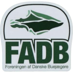 FADB klistermærke - Foreningen for Danske Buejægere FADB FADB klistermaerke Foreningen for Danske Buejaegere